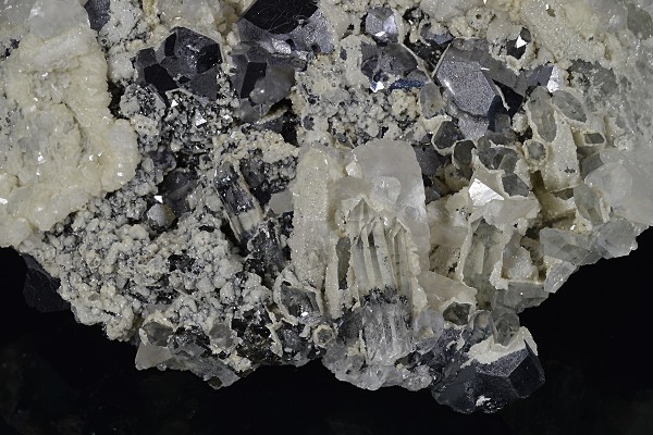 Galena, Calcite, Quartz, Sphalerite