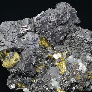 Skeletal Galena, Sphalerite, Chalcopyrite, Pyrite, Quartz