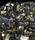 Pyrite,melted habit Galena,Quartz, Sphalerite