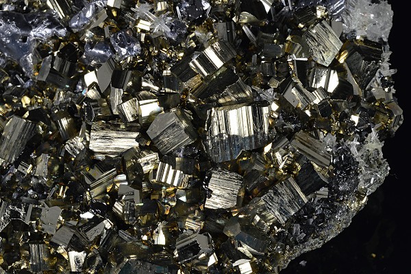 Pyrite,melted habit Galena,Quartz, Sphalerite