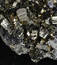 Pyrite,melted habit Galena,Quartz, Sphalerite