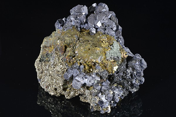 Iridescent Chalcopyrite, Galena, Pyrite, Sphalerite, Quartz