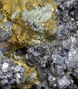 Iridescent Chalcopyrite, Galena, Pyrite, Sphalerite, Quartz