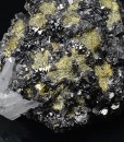 Truncated Sphalerite on Chalcopyrite, Quartz