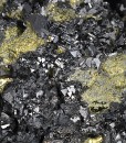 Truncated Sphalerite on Chalcopyrite, Quartz