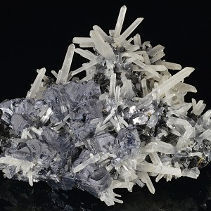 Quartz, twinned Galena, Sphalerite