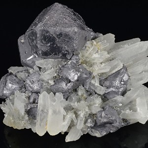 Rhombohedral Galena, Quartz