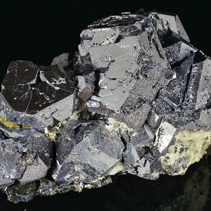Truncated Galena, Sphalerite, Pyrite, Chalcopyrite