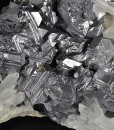 Twinned Galena, Quartz, Pyrite