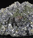 Sphalerite tetrahedron, Galena, Quartz, Pyrite