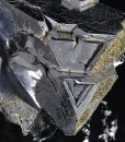 Truncated Galena with Pyrite inclusions