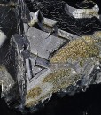 Truncated Galena with Pyrite inclusions