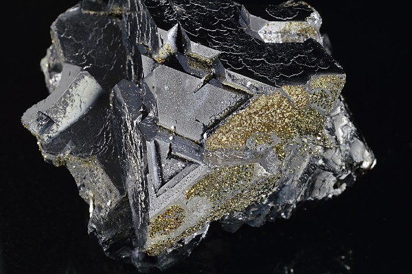 Truncated Galena with Pyrite inclusions
