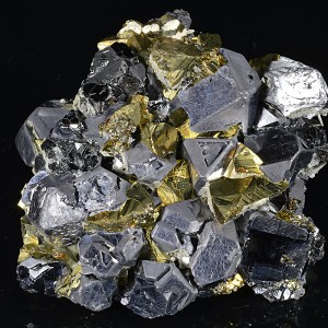 Chalcopyrite, truncated Galena, Sphalerite, Calcite