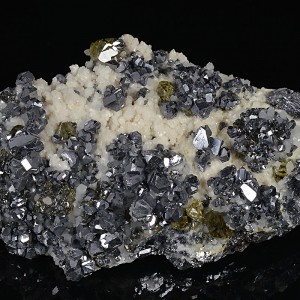 Truncated Galena,Cleiophane, Mangano Calcite,Quartz