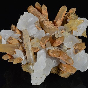 Rhombohedral Calcite set on Quartz