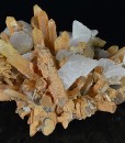 Rhombohedral Calcite set on Quartz