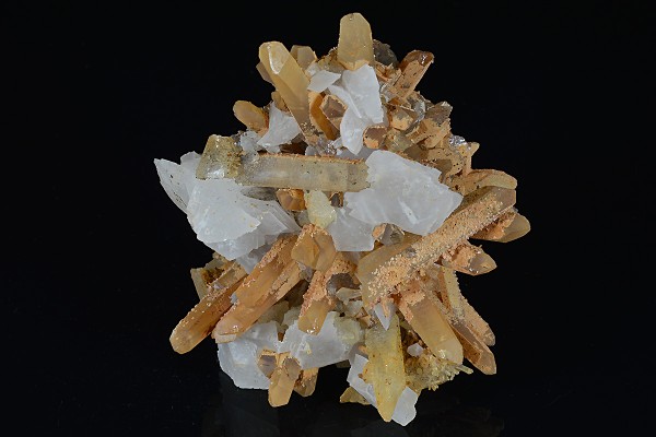 Rhombohedral Calcite set on Quartz