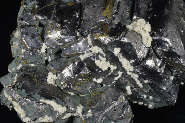Melted habit Galena, Calcite, Chalcopyrite
