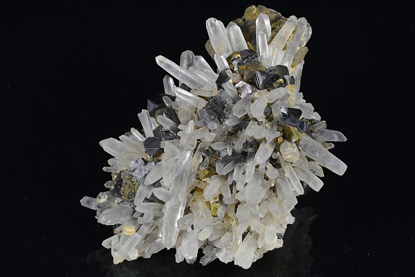 Iridescent Chalcopyrite, Quartz, Sphalerite, Galena