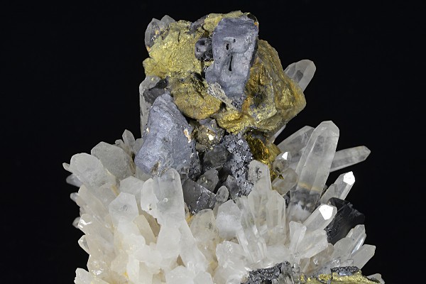 Iridescent Chalcopyrite, Quartz, Sphalerite, Galena