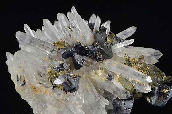 Iridescent Chalcopyrite, Quartz, Sphalerite, Galena