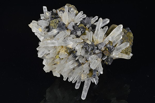 Iridescent Chalcopyrite, Quartz, Sphalerite, Galena