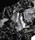 Sphalerite tetrahedrons, Calcite, melted habit Galena