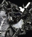 Sphalerite tetrahedrons, Calcite, melted habit Galena
