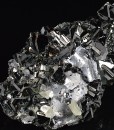 Sphalerite tetrahedrons, Calcite, melted habit Galena