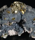 Chalcopyrite, Pyrite, Quartz, Calcite, Rhodochrosite