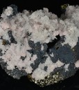 Chalcopyrite, Pyrite, Quartz, Calcite, Rhodochrosite