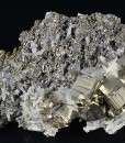Pyrite set on Quartz, Chalcopyrite, Sphalerite