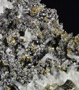 Pyrite set on Quartz, Chalcopyrite, Sphalerite