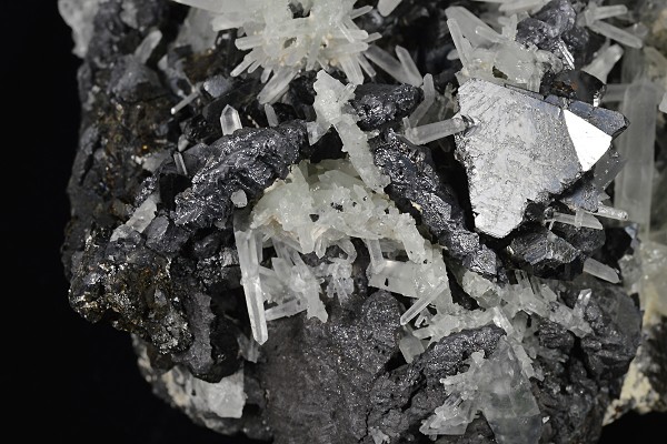 Galena, Sphalerite octahedrons, Quartz