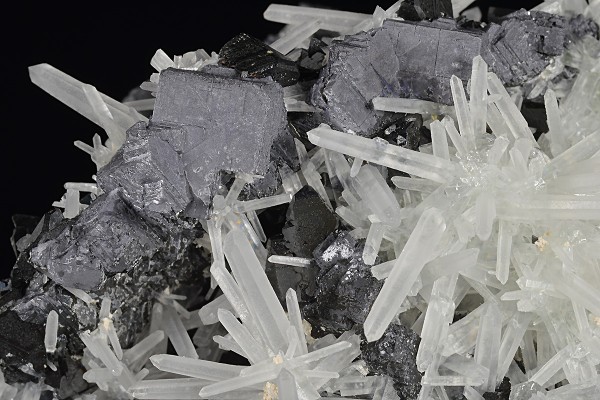 Galena, Sphalerite octahedrons, Quartz