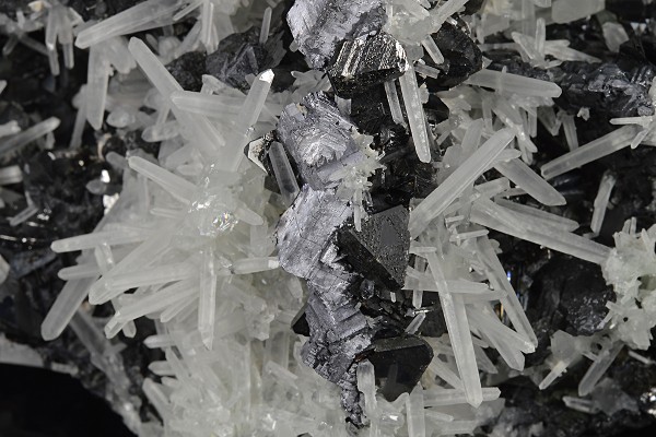 Galena, Sphalerite octahedrons, Quartz