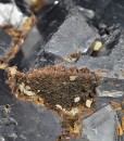 Truncated Galena with Siderite inclusions