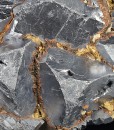 Truncated Galena with Siderite inclusions