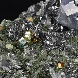 Sphalerite, Galena, Pyrite, Quartz, Calcite