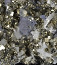 Pyrite, truncated Galena, Quartz