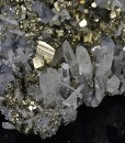 Pyrite, truncated Galena, Quartz