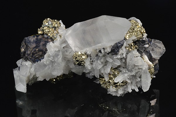 Quartz, Pyrite, Galena, Chalcopyrite