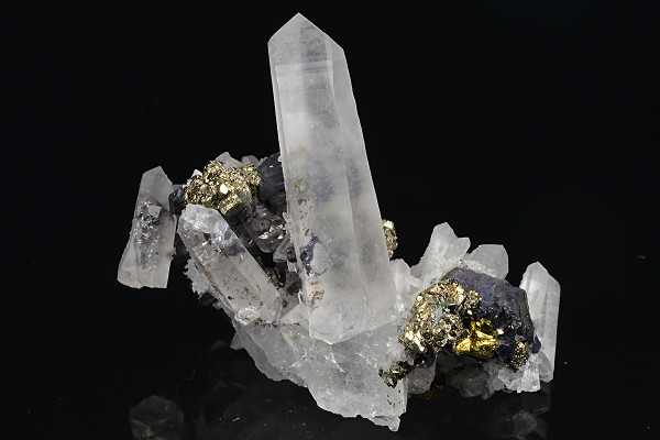 Quartz, Pyrite, Galena, Chalcopyrite
