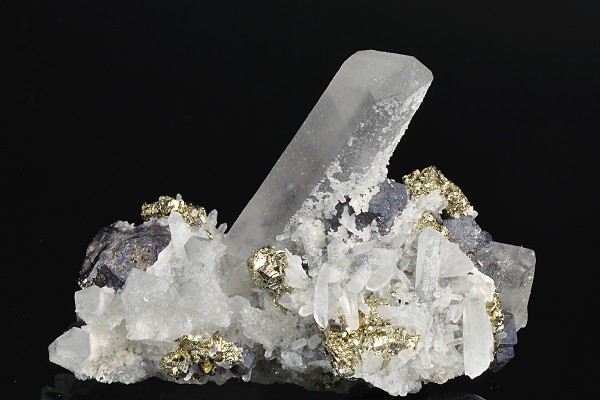 Quartz, Pyrite, Galena, Chalcopyrite