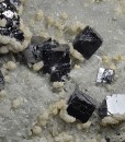Galena on Quartz and Calcite, Pyrite