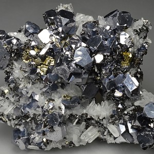 Truncated Galena, Sphalerite, Quartz, Pyrite, Chalcopyrite