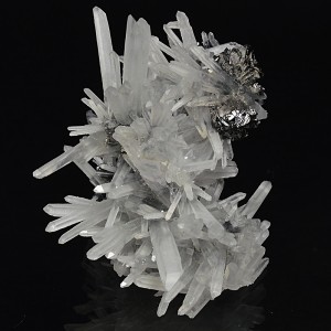 Sphalerite on Quartz, Calcite