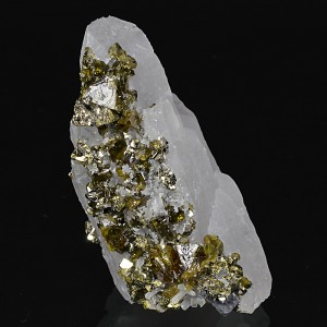 Cleiophane, Pyrite, Chalcopyrite, Galena on Quartz