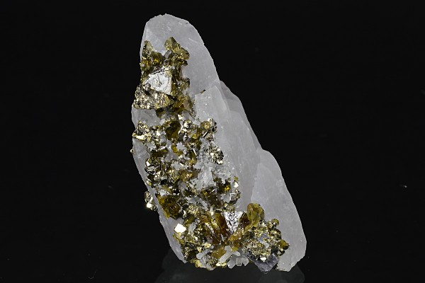 Cleiophane, Pyrite, Chalcopyrite, Galena on Quartz